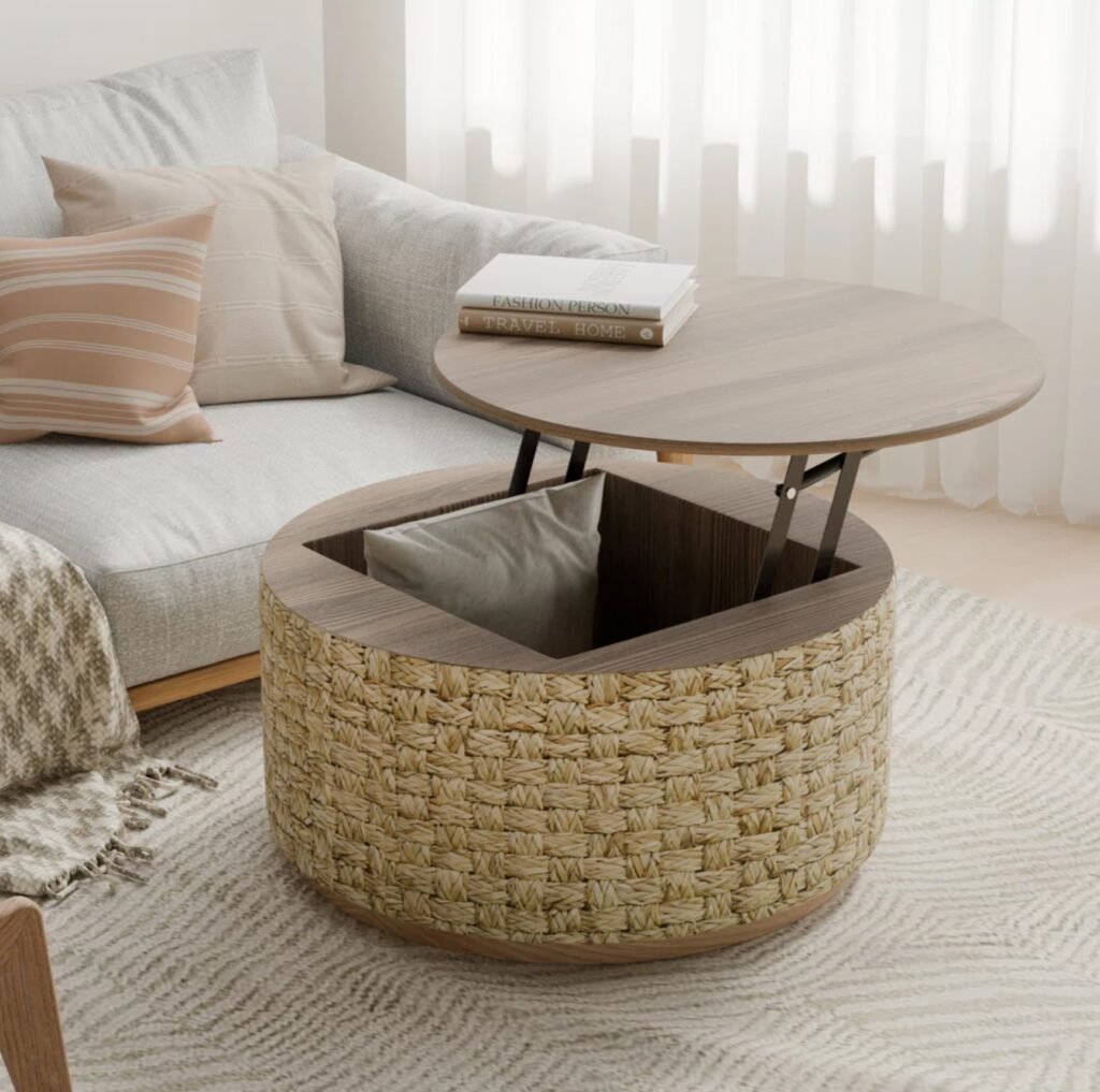 rattan coffee table